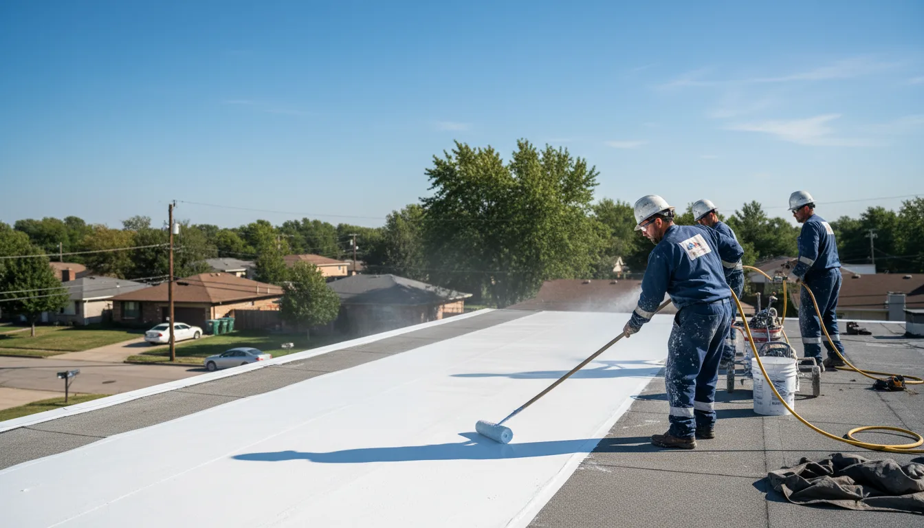 Commercial roof coating in Shumway, IL near me
